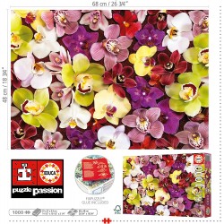 Educa - Collage de orquídeas | Puzzle de 1000 Piezas