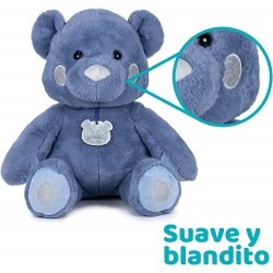 Famosa Softies - Boutique is Colors Blue, Osito de Peluche de Color Azul con Detalles en Plateado