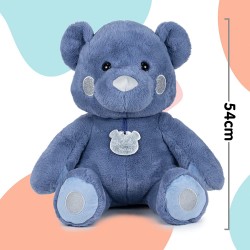 Famosa Softies - Boutique is Colors Blue, Osito de Peluche de Color Azul con Detalles en Plateado