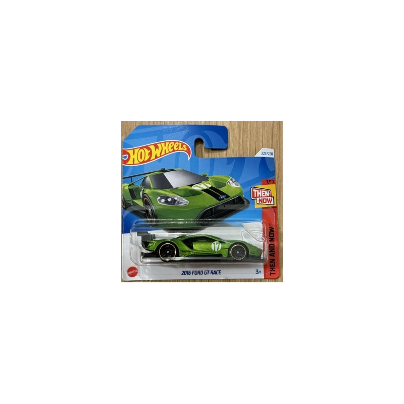 Hot Wheels 2016 Ford GT Race Green 2024 HTC71 HW Then and Now