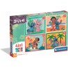 Clementoni - Puzzle Infantil 4In1 Stitch Walt Disney, Puzzle Infantil Personajes Stitch Walt Disney, 21745
