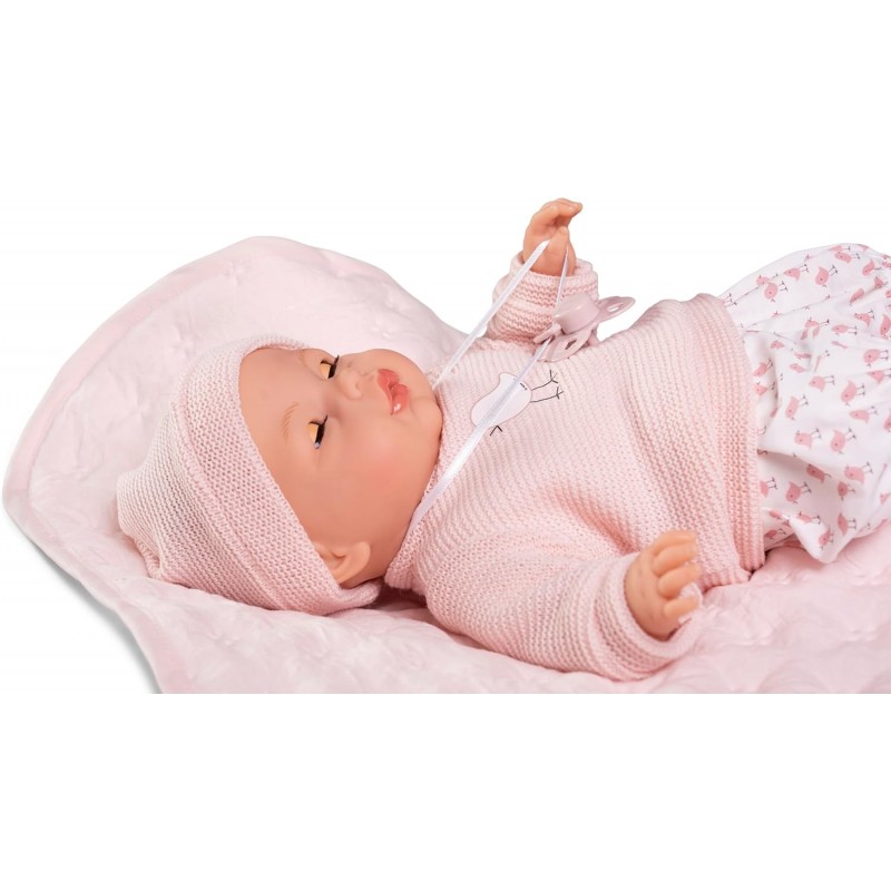 Bimba Lloro Mantita Acolchada - Muñeca con Sonido 37cm