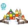 Educa - Magnetics Ecofarm | Juego Educativo de construcción 3D magnético con 28 Piezas