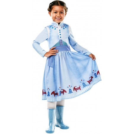 Frozen - Disfraz de princesa Anna para niña, infantil 7-8 años (Rubie's 640766-L)